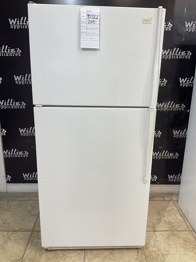 [95722] Whirlpool Used Refrigerator Top and Bottom 30x65 1/2” 