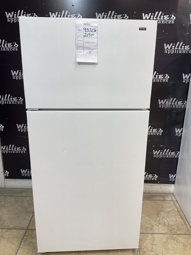 [95726] Hotpoint Used Refrigerator Top and Bottom 28x61 1/2” 