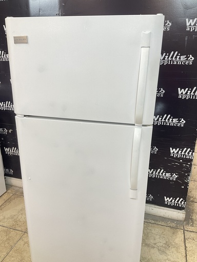 [96836] Frigidaire Used Refrigerator Top and Bottom 30x66” (White)