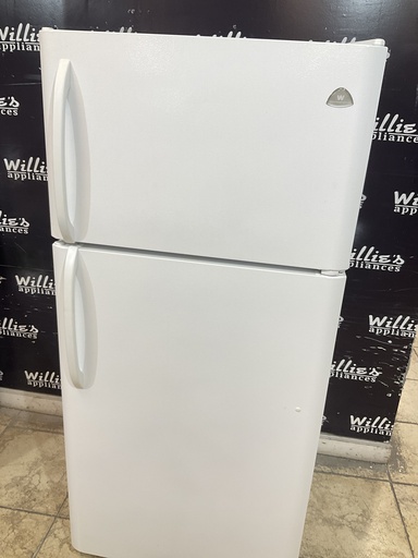 [96821] White Westinghouse Used Refrigerator Top and Bottom 30x65 1/2” 