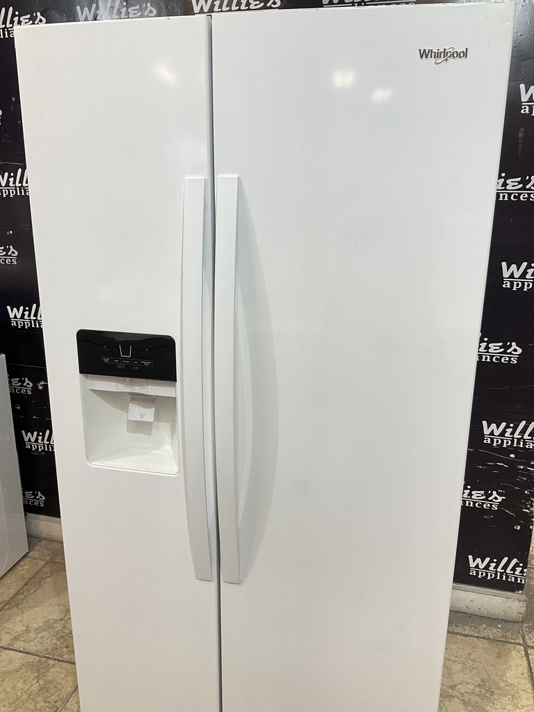 Whirlpool Used Refrigerator Side by Side 36x69 1/2” (White) 