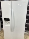 Whirlpool Used Refrigerator Side by Side 36x69 1/2” (White) 