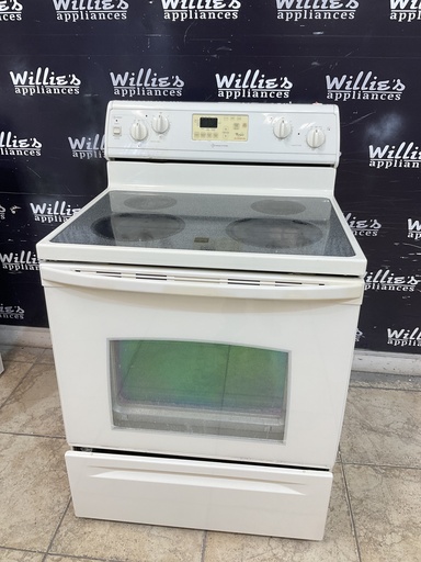 [96898] Whirlpool Used Electric Stove 220volts (40/50 AMP) 30inches {no cord} (Bisque) 