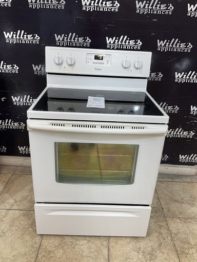 [96893] Whirlpool Used Electric Stove 220volts  (40/50 AMP) 30inches {no cord} (White) 