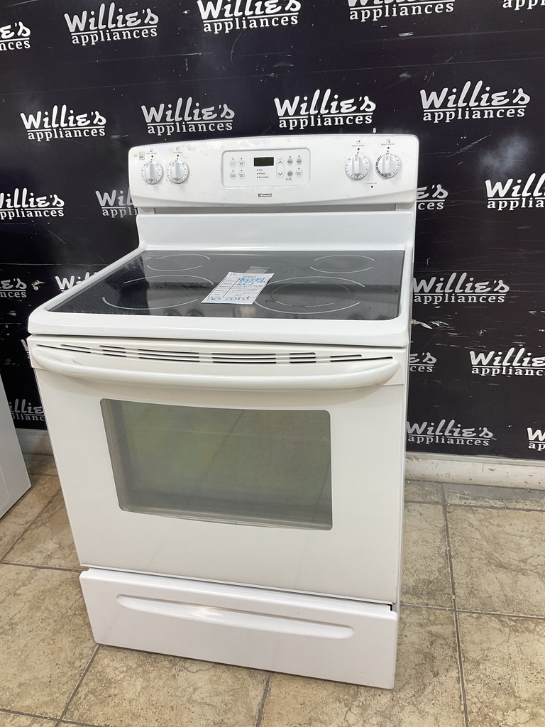 Kenmore Used Electric Stove 220volts (40/50 AMP) 30inches {no cord} (White) 