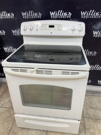 [96895] Ge Used Electric Stove 220volts (40/50 AMP) 30inches {4 prong} (Bisque)