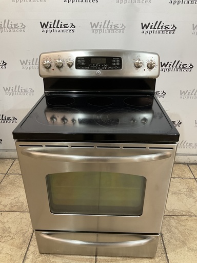 [96923] Ge Used Electric Stove 220volts (40/50 AMP) 30inches {no cord} (Stainless Steel)