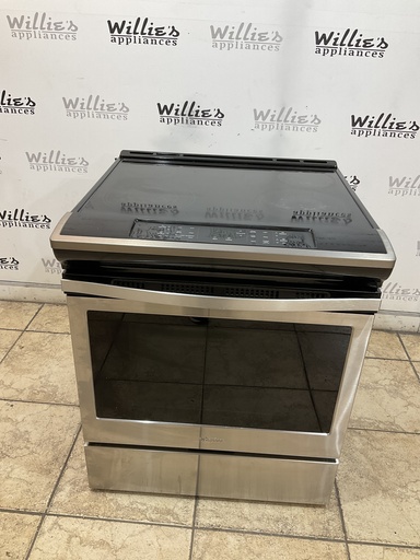 [96916] Whirlpool Used Electric Stove 220volts (40/50 AMP) 30inches {4 prong} (Stainless Steel) 