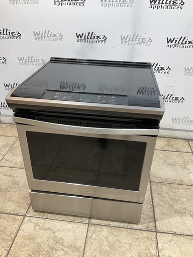 [96927] Whirlpool Used Electric Stove 30inches (40/50 AMP) 30inches {4 prong} (Stainless Steel)