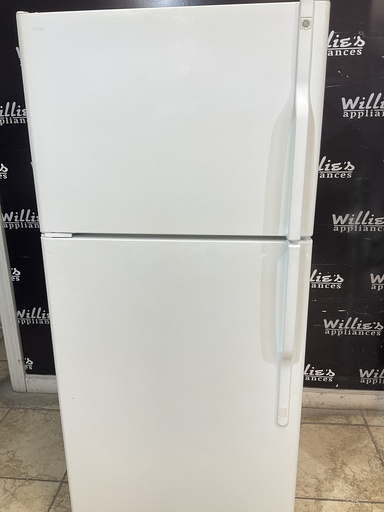 [97183] Ge Used Refrigerator Top and Bottom 30x66 1/2” (White) 