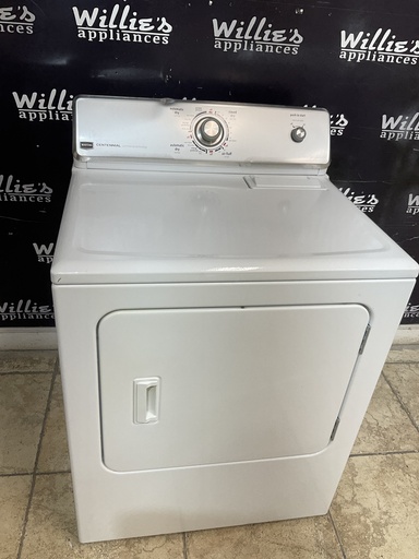 [97216] Maytag Used Electric Dryer 220volts (30 AMP) 29inches {3 prong} (White)