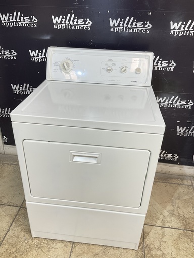 [97225] Kenmore Used Electric Dryer 220volts (30 AMP) 27inches {no cord} (White) 