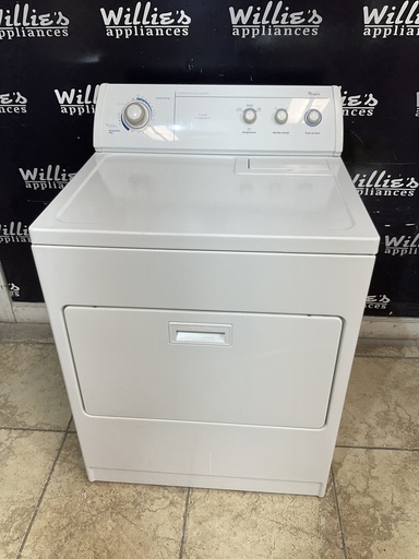 [97209] Whirlpool Used Electric Dryer 220volts (30 AMP) 29inches {3 prong} (White )