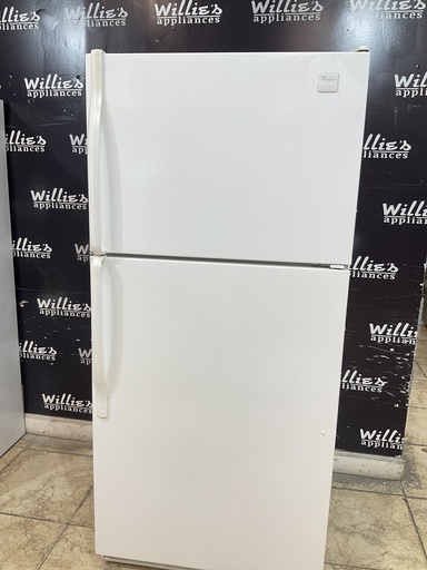 [97219] Whirlpool Used Refrigerator Top and Bottom 30x65 1/2” (White)