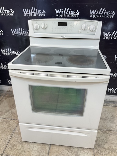 [97267] Whirlpool Used Electric Stove 220volts (40/50 AMP) 30inches {no cord} (Bisque)