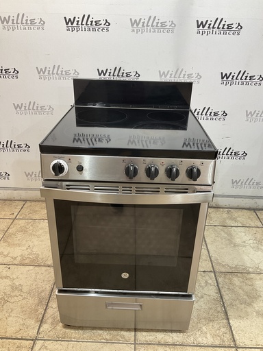 [97242] Ge Used Electric Stove 220volts (40/50 AMP) 24inches {4 prong} (Stainless Steel) 