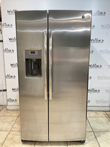 [97281] Ge Used Refrigerator Side by Side 36x69 1/2’ (Stainless Steel)