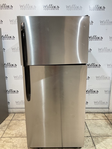 [97264] Frigidaire Used Refrigerator Top and Bottom 28x64 1/2” (Stainless Steel) 
