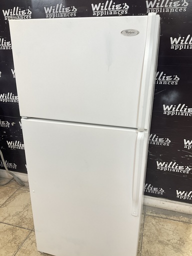 [97306] Whirlpool Used Refrigerator Top and Bottom 28x62 1/2” (White)