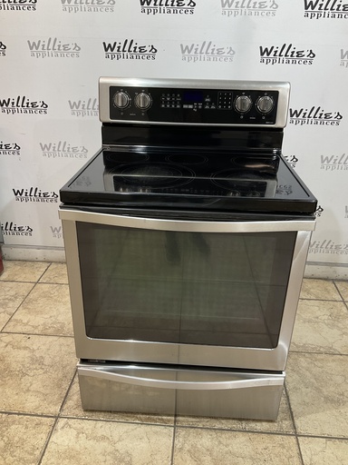[97291] Whirlpool Used Electric Stove 220volts (40/50 AMP) 30inches {no cord} (Stainless Steel)