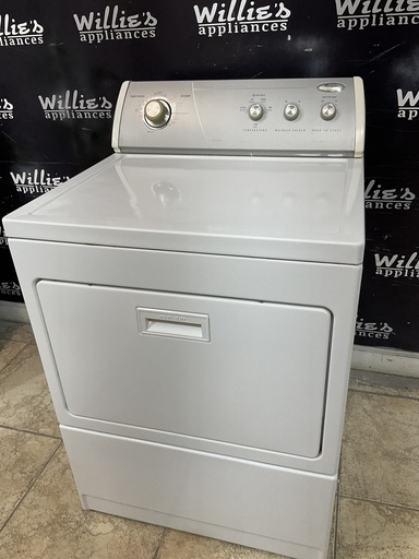 [97335] Whirlpool Used Electric Dryer 220volts (30 AMP) 27inches {3 prong} (White)