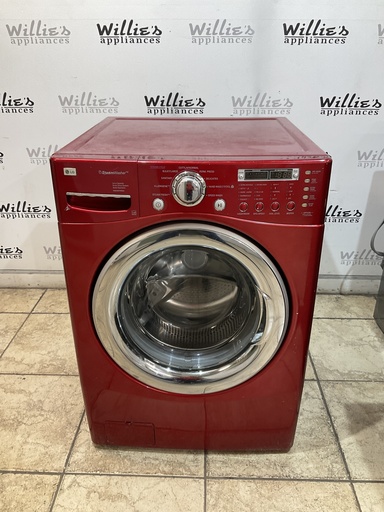 [97388] Lg Used Washer Front-load 27inches (Red) 