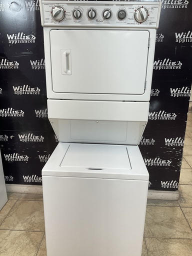 [97332] Whirlpool Used Electric Unit Stackable 220volts (30 AMP) 27x72 1/2” {3 prong} (white) 