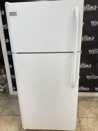 [97352] Frigidaire Used Refrigerator Top and Bottom 30x65 1/2’ (White)