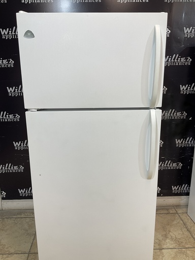 [97395] White Westinghouse Used Refrigerator Top and Bottom 30x65 1/2” (White) 