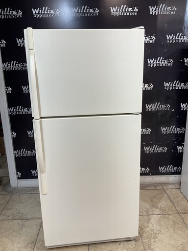 [97362] Kenmore Used Refrigerator Top and Bottom 30x65 1/2” (Bisque) 