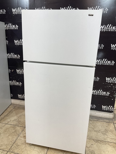 [97435] Hotpoint Used Refrigerator Top and Bottom 28x61 1/2” (White)