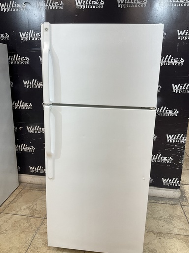[97445] Ge Used Refrigerator Top and Bottom 28x64 1/2” (White) 