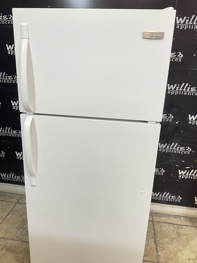[97447] Frigidaire Used Refrigerator Top and Bottom 28x64 1/2” (White) 