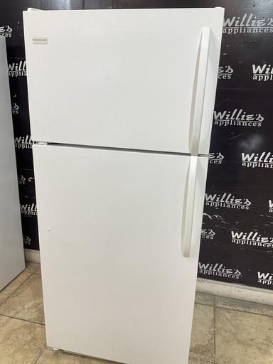 [97443] Frigidaire Used Refrigerator Top and Bottom 28x64 1/2” (White) 