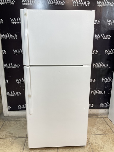 [97460] Ge Used Refrigerator Top and Bottom 30x66 1/2” (White)