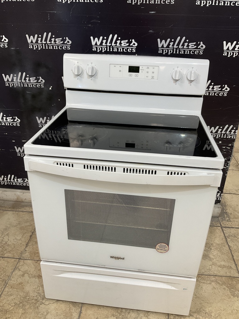 Whirlpool Used Electric Stove 220volts (40/50 AMP) 30inches {no cord} (White)