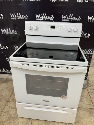 [97465] Whirlpool Used Electric Stove 220volts (40/50 AMP) 30inches {no cord} (White)