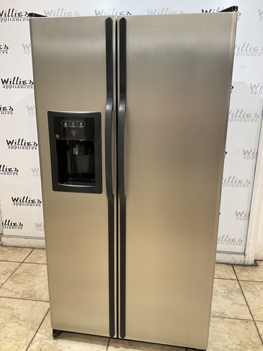[97462] Ge Used Refrigerator Side by Side 36x68 1/2’ (Stainless Steel)