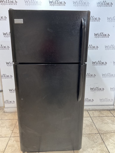 [97501] Frigidaire Used Refrigerator Top and Bottom 30x65 1/2” (Black)