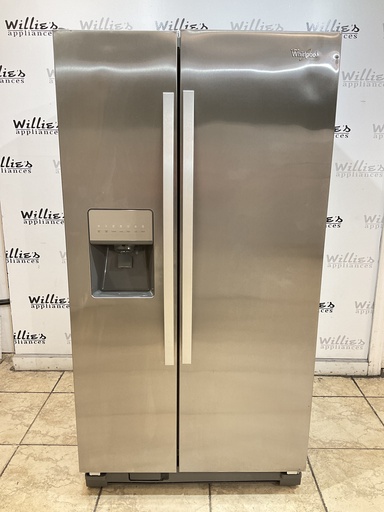 [97500] Whirlpool Used Refrigerator Side by Side 36x68 1/2” (Stainless Steel) 
