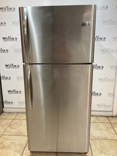 [97502] Frigidaire Used Refrigerator Top and Bottom 30x68 1/2” 