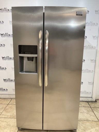 [97520] Frigidaire Used Refrigerator Side By Side Counter Depth 36x68 1/2” (Stainless Steel) 