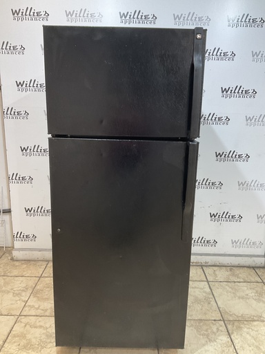 [97506] Ge Used Refrigerator Top and Bottom 28x67 (Black) 