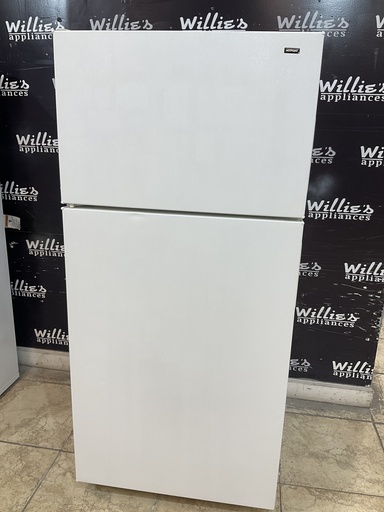 [97519] Hotpoint Used Refrigerator Top and Bottom 28x61 1/2” (White) 