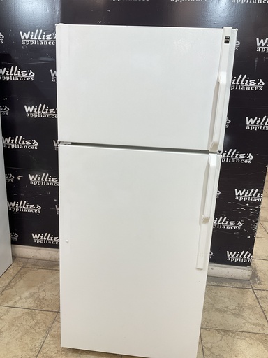 [97528] Hotpoint Used Refrigerator Top and Bottom 28x64 1/2” (White) 