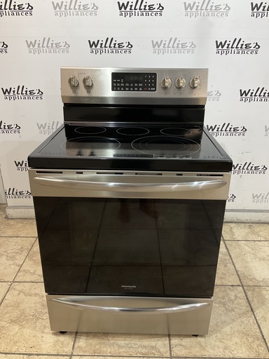 [97550] Frigidaire Used Electric Stove 220volts (40/50 AMP) 30inches {no cord} (Stainless Steel)