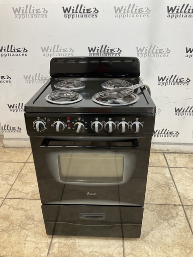 [97536] Avanti Used Electric Stove 220volts (40/50 AMP) 23 1/2"inches {3 prong} (Black)