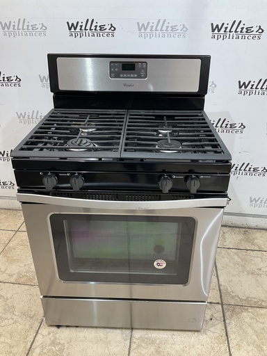 [97547] Whirlpool Used Natural Gas Stove 30inches (Stainless Steel)