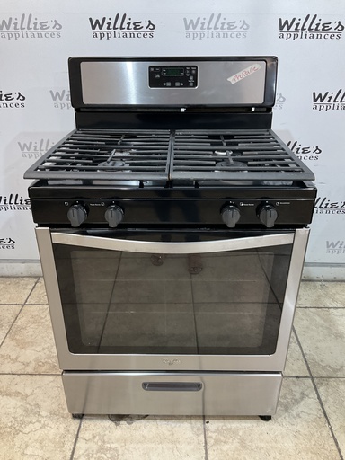 [97555] Whirlpool Used Gas Propane Stove 30inches (Stainless Steel)