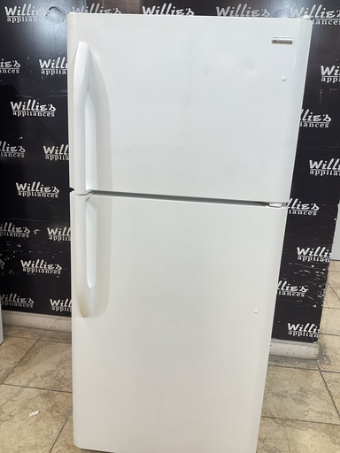 [97490] Kenmore Used Refrigerator Top and Bottom 30x68 1/2” (White) 